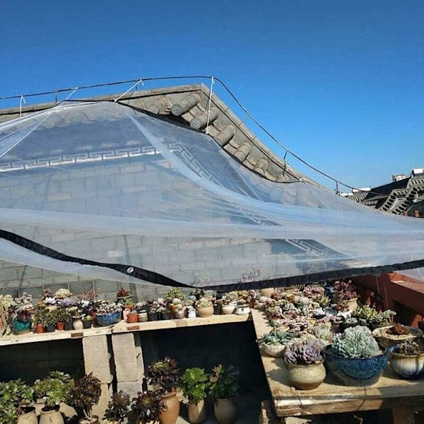 Transparent Vandtæt Presenning med Øjer, PE Multi-Purpose Regnfast Rivfast Ultra Letvægts Presenning (Farve: Klar, Størrelse: 200x200cm