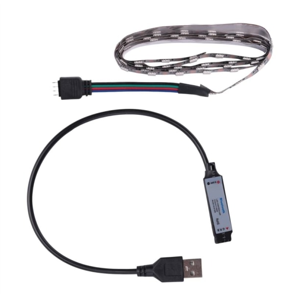 LED-ljusremsa, ej vattentät, Bluetooth-app, 5050Rgb 5V för dekoration, bakgrundsbelysning, 1 meter