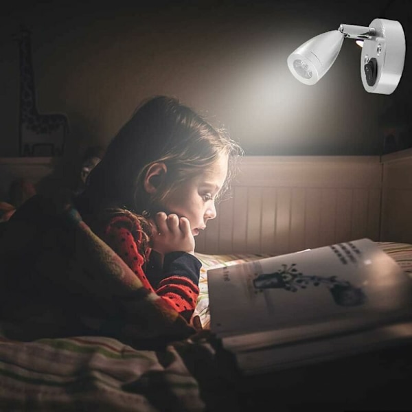 12V LED Spotläslampa för läsning, 2 stycken Caravan Inredningslampor, 3W LED Husbil Läslampor med Strömbrytare, Auto LED Inredningslampa för Husbil, Ca