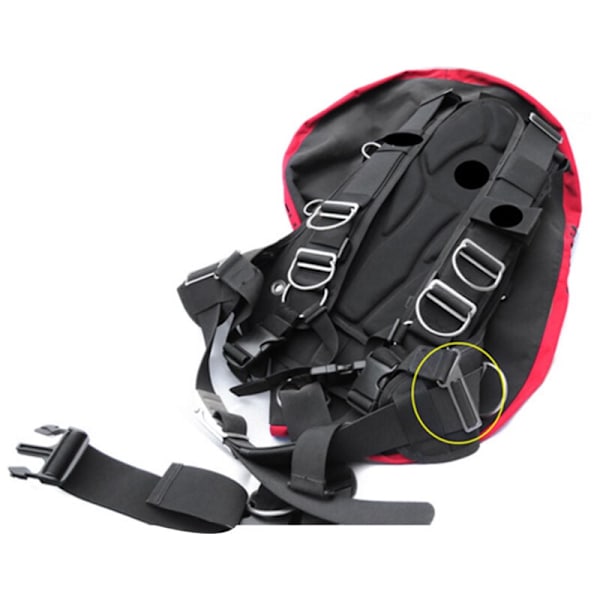 Rustfritt stål Scuba Diving Side Strap Strap Holder Passer for 5cm Stropp Holdbar BCD Tilbehør-Stil 2