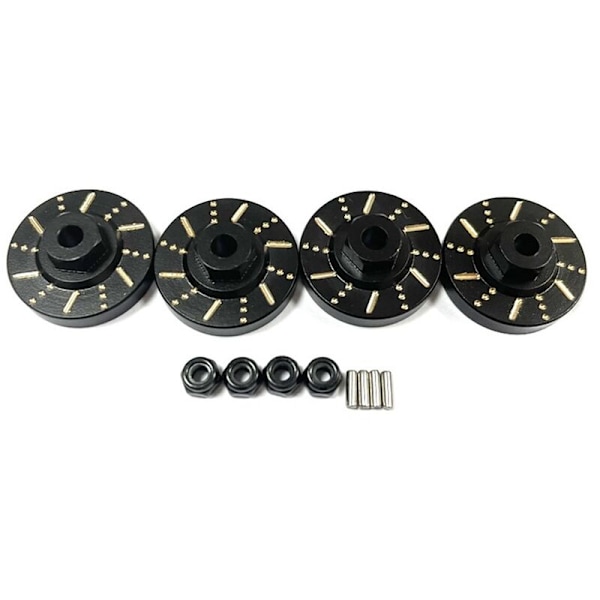 For 1/18 Scale FMS Messing Hjul Hex Adapter Aksel Motvekt Bremse Disc RC Bil Oppgraderingsdeler, Svart