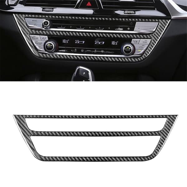 Til 5-serie G30 G38 2018-2021 Kulfiber Bil Central Control CD Knap Panel Trim Cover Interiør Tilbehør