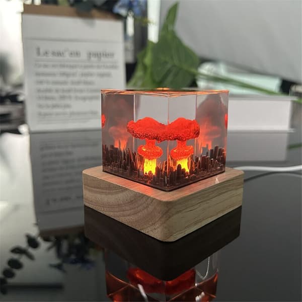 Soppsky Atomsopple Lampe, Atom Bombe Modell Atmosfære Lampe Dekorasjon Kreative Gaver til Barn