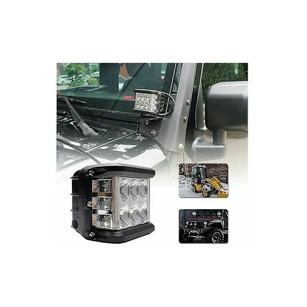 LED-frontlys 12v 24v, 2 stk 60W 10cm Projektor Spot Flood Arbeidslys Lang rekkevidde LED-frontlys LED Motorsykkel Bil LED-lysstang Bil Arbeidslys Arbeidslampe fo
