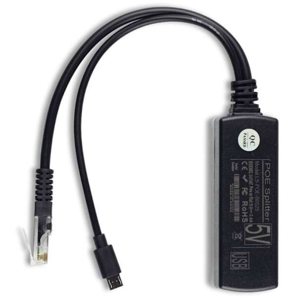 2 kpl Standard POE Virtalähteen Jakaja 48V - 5V2.4A USB-Liitäntä