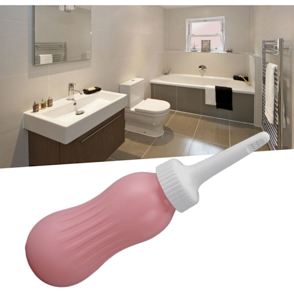Bærbar silikon bidet spray kraftig injeksjon 500ml håndholdt bidet dyse pære for kvinner fersken rosa fødsel
