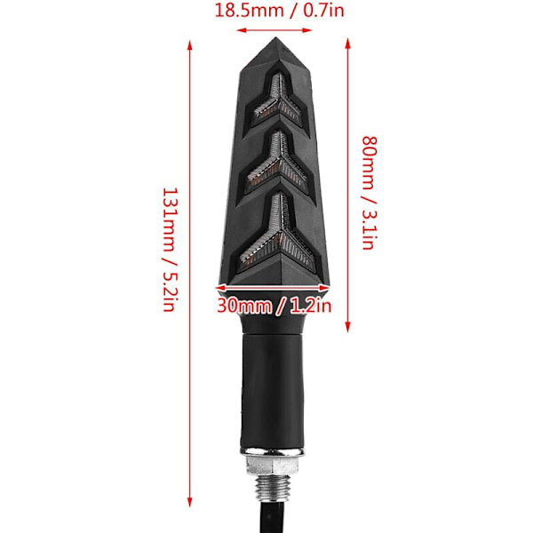 Par MC Y-formad LED Blinkers Universal Indikatorlampa