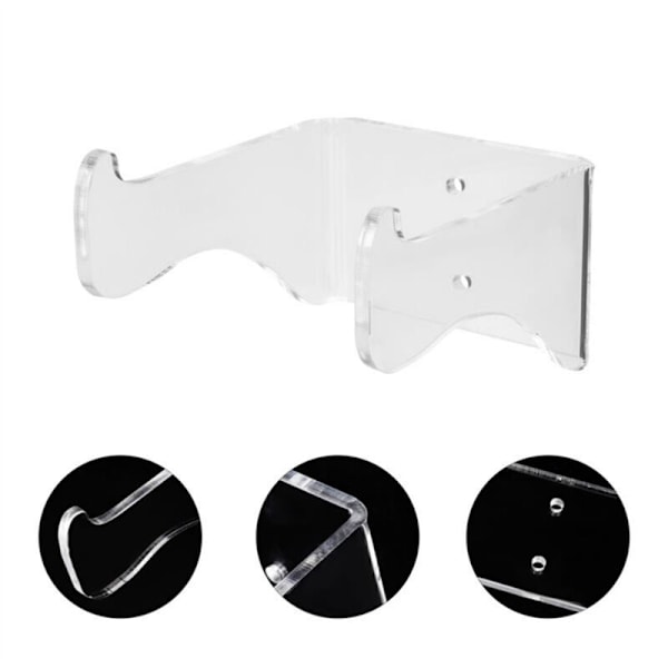2-pack Hållbara Transparenta Akrylväggfästen för Gitarr Violin