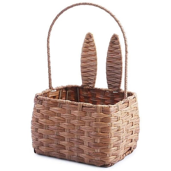 Picnic Basket with Handle Woven Rabbit Ear Candy Holder Picnic Basket with Handle Woven Rabbit Ear Candy Holder