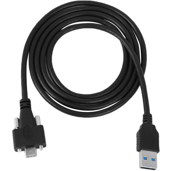 4Ft 1.2M Usb 3.0 A hann til Usb 3.1 Type C Usb-C Type-C med dobbel skruer låsing Standard Usb 3.0 Type A hann datakabel på panel
