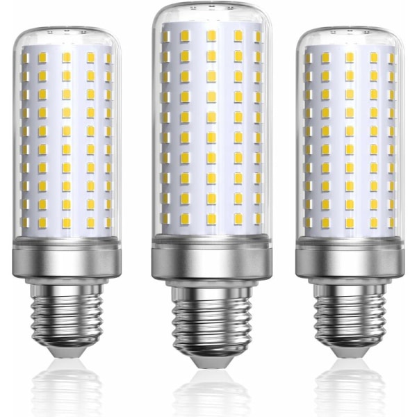 LED Majs Pære E27 Koldt Hvid 6000K, 1800LM, Svarer til 200W Halogen Pære, Majs Pærer E27 Led Pære til Stue, Lysekrone, Veranda (Ikke-dæmpbar)