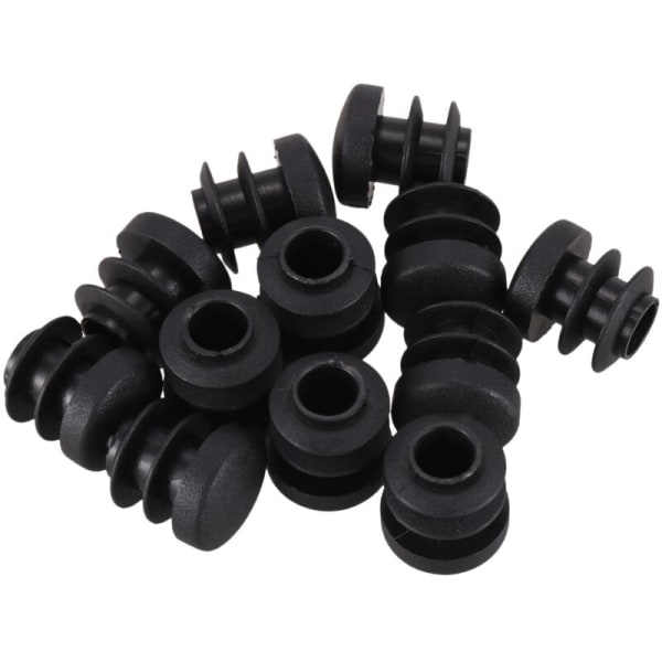 Stol Bordsben Plugg 14Mm Diameter Rund Plastkåpa Gängad Insatsrör 12 ST