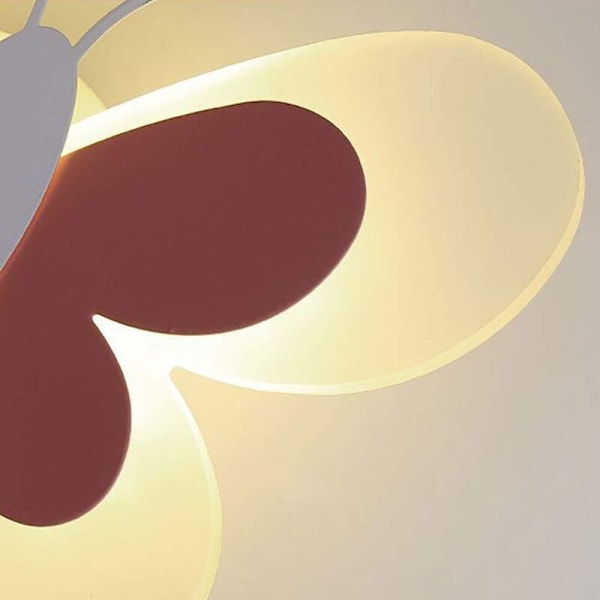 Söt Fjärilsformad LED-vägglampa för Barnrum, Väggdekoration, Sänglampa, Inomhusnattlampa (Varmvitt Ljus)
