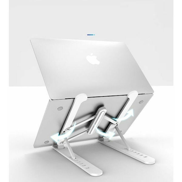 Bærbar computer stand skrivebordscomputer riser stand foldbar bærbar stand (Pink)