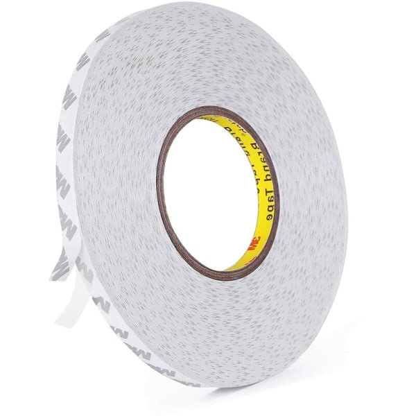 Dubbelsidig tejp, transparent 3M 9080 stark dubbelsidig tejp längd 50 m, bredd 10 mm, tjocklek 0,15 mm för hantverk