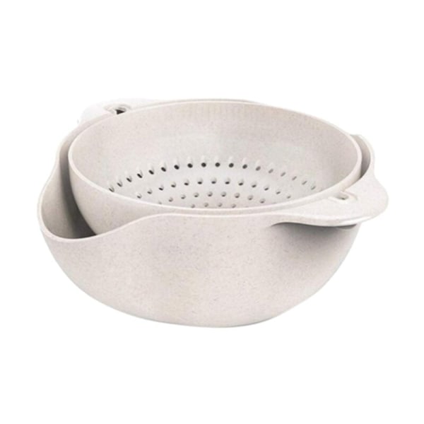 Practical Double Layer Cutlery Hollow Kitchen Drain Basket