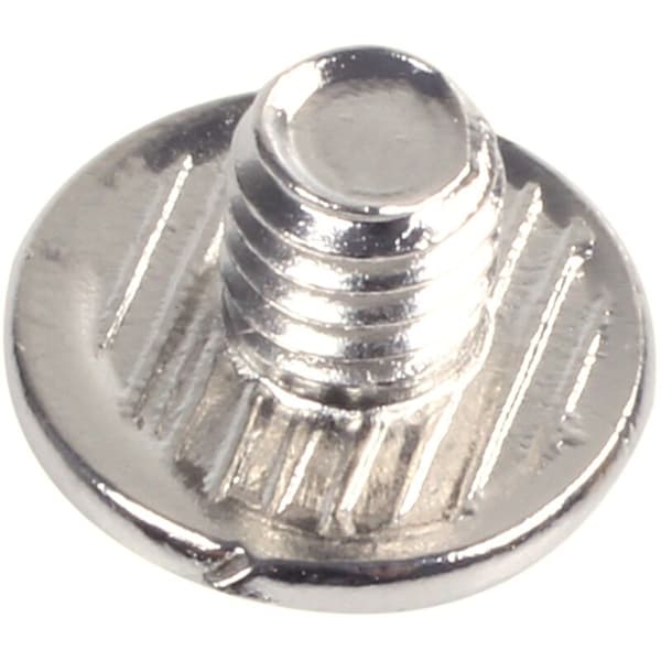 10 sæt læderbælteskruesamler sølv 5 x 6 mm