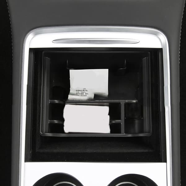 För Tesla Model 3 2021 Central Armrest Förvaringslåda Center Console Organizer Interiör Förvaringsbricka