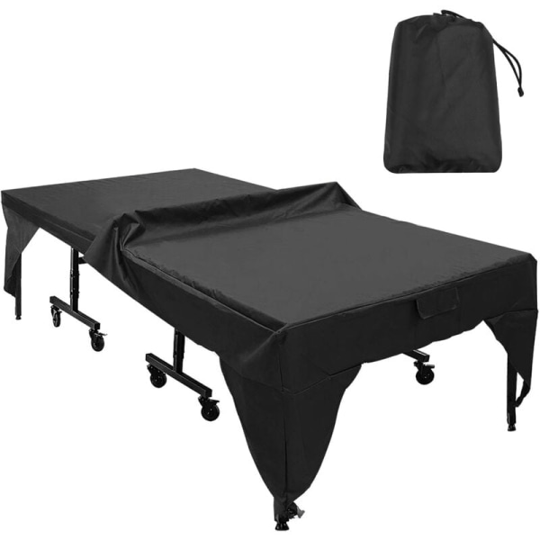 Vandtæt og støvtæt bordtennisbordbeskyttelse sort 280 x 153 x 73cm (sort)