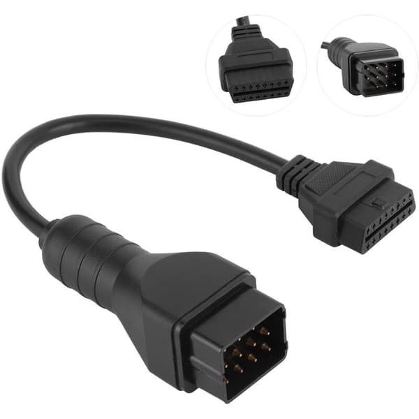 OBD2 diagnose kabel 12 pin til 16 kontakt bil adapter tilbehør forlengelse