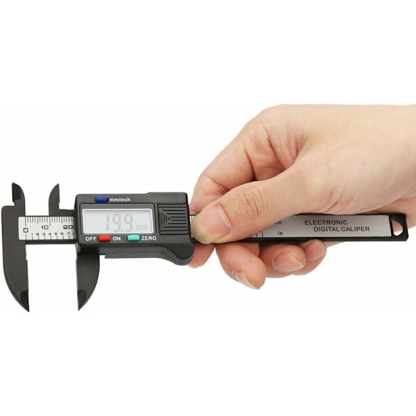Elektronisk Digital Skydelære, 100mm med Stor LCD Skærm (Uden Batteri), Elektronisk Skydelære til Indre Ydre Dybdemåling