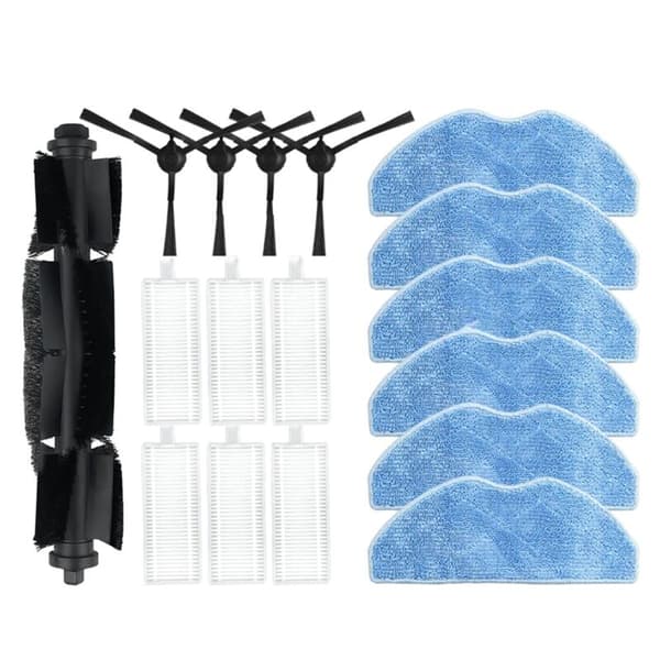 For MiWhole M8 Lite Robto Støvsuger, Hovedsidebørste, HEPA-filter, Moppputer, Reservedeler, Tilbehør