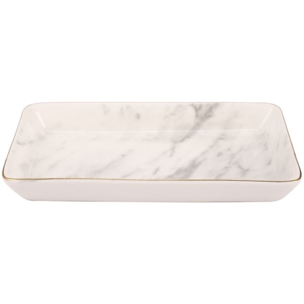 Ceramic Plate Phnom Penh Marble Painting Nordic Style Organizer Dried Fruit Storage Tray Snack Cosmetics Ring Necklace-L