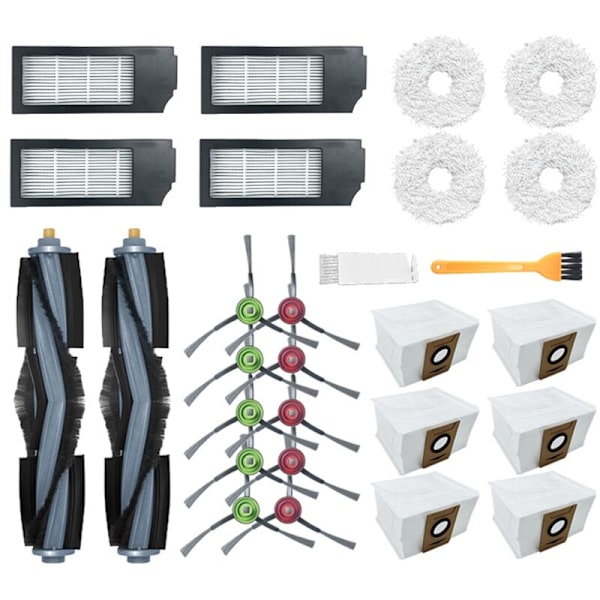 Støvsugertilbehør for Deebot X1 Omni/Turbo - Hovedbørste, HEPA-filter, mopp, rengjøringsklut