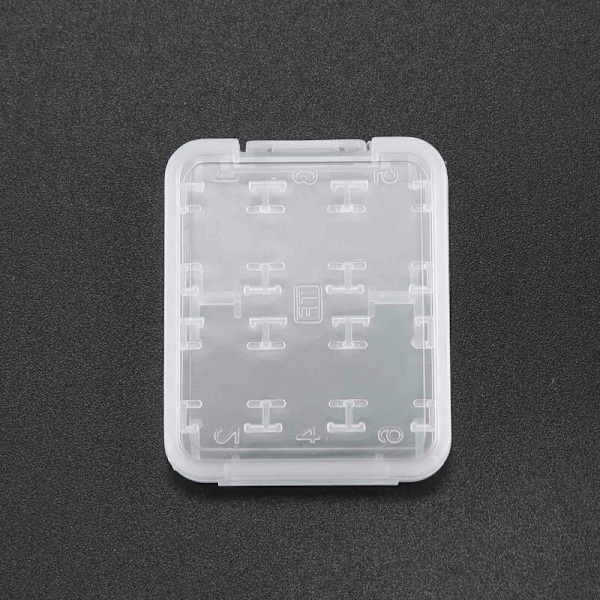 8 i 1 minneskortfodral Plastförvaringsfodral Skyddsfodral för -SD SDHC TF minneskort
