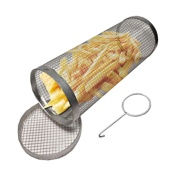 Runde grill i rustfrit stål, non-stick grill til BBQ, rund grill sæt (209,5 cm)