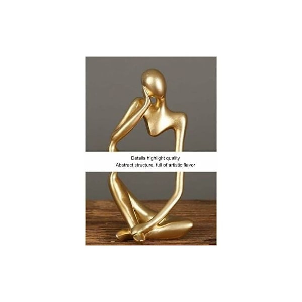 Tænkeren Statue, Resin Tænker Skulptur Abstrakt Statue Moderne Karakter Figurer Hjem Indretning Kontor Skrivebord Ornament Fødselsdagsgaver