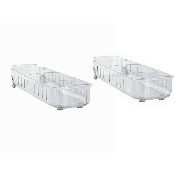 Transparent kylskåpsförvaringslåda 2 stycken
