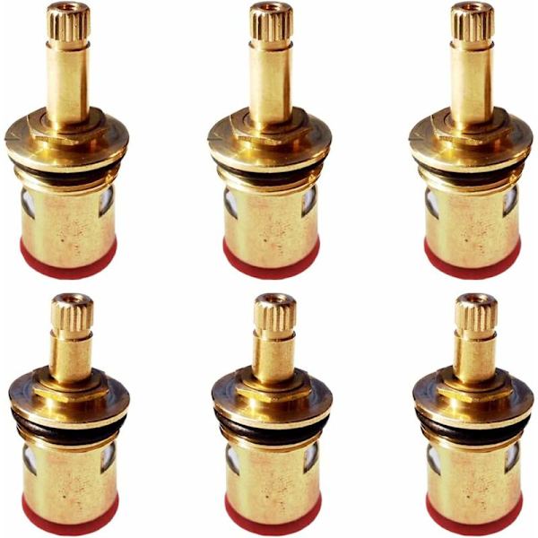 6 stk. kranpatroner Keramisk skivehode Keramisk patronblander Anti-rust Anti-korrosjon for baderom kjøkkenkran Hjem (40mm 47mm)