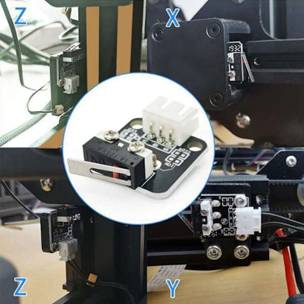 6 stk. 3D-printertilbehør Stop-grænseafbryder /Z 3-benet N/ON/C Brug Mini-afbryder til -10 -3-serien
