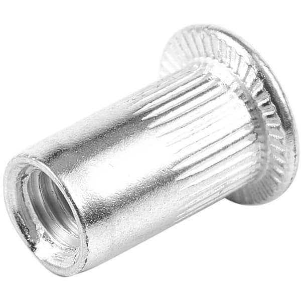 M5 fladhovedede aluminiumsnittede møtrikker 100 stk.