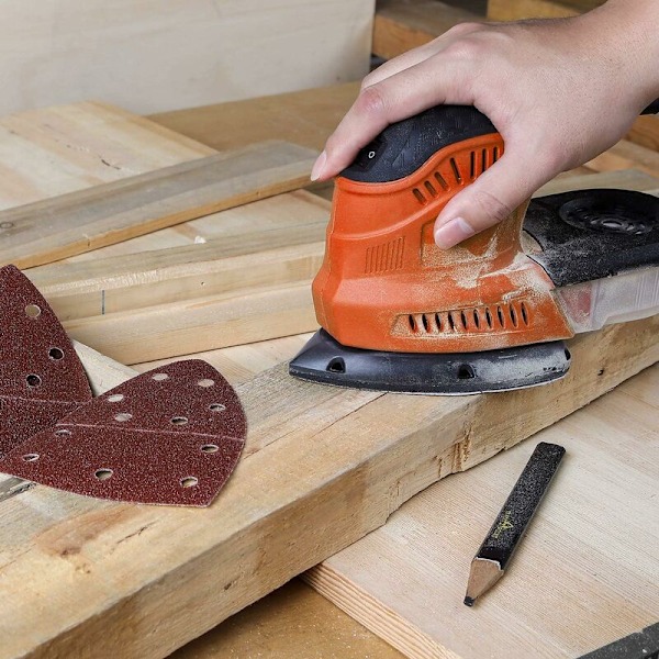 100 st Slippapper, Mus-Sander Slippapper för Multi-Sander, 40-80-120-180 Korn