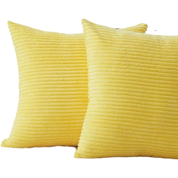Lantio-tyynynpäällinen 2 kpl, Koristeelliset raidalliset samettiset suorakaiteen muotoiset tyynynpäällinen, pitkät tyynynpäällinen sohvalle - 18 x 18 tuumaa Sundress
