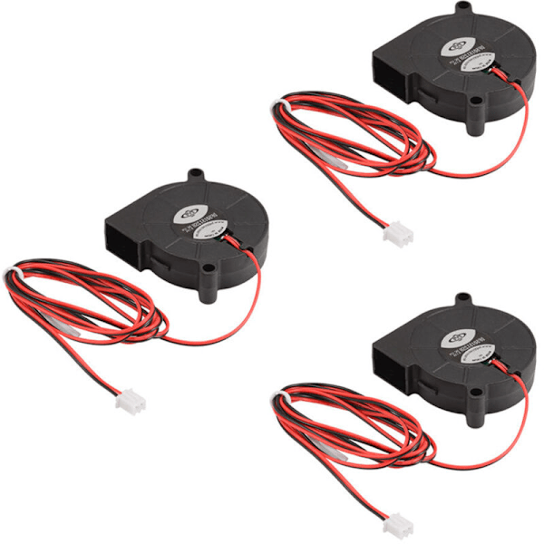 3 st Brushless DC12V 5015 Avgasningsfläkt 2-polig för 3D-skrivare TE726