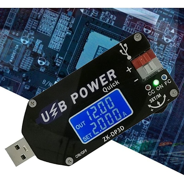 ZK-DP3D CNC Säädettävä Säädetty Virtalähdemoduuli USB 1-30V 2A 15W Virta Vakiojännitteeseen USB TYPE-C DC-muunnin