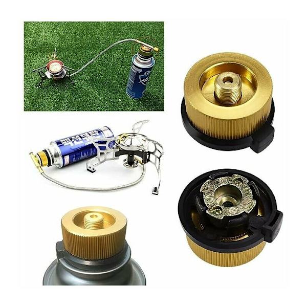 3 st gasanslutningsadapter för utomhusspisar, campinggasflaskaadapter, gasomvandlingshuvudadapter, munstycksanslutningsadapter, gasspisventilsadapter, GU.B/good