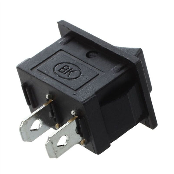 30 st SPST Mini Svart 2-polig Vippbrytare AC 125V 10A 250V 6A