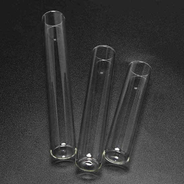 Blomvas Glasrör Trä Genomskinlig Glas Blomkruka för Hydroponiska Växter Provrör Behållare Trehörnig Bas Bordsdekoration