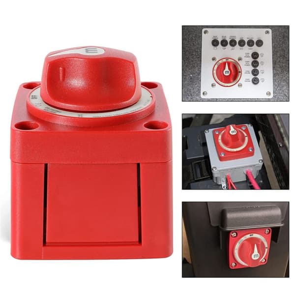 Mini båd On/Off afbryder 12-48V 100-300A batteriswitch isolator roterende afbryder, 4 positionsvælger