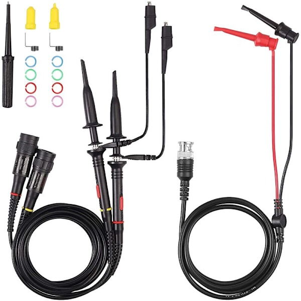 P2200 Oscilloskopprobe med tilbehørsett 200MHz Oscilloskopprobeklemmer 1X 10X med BNC-testkabel Mini