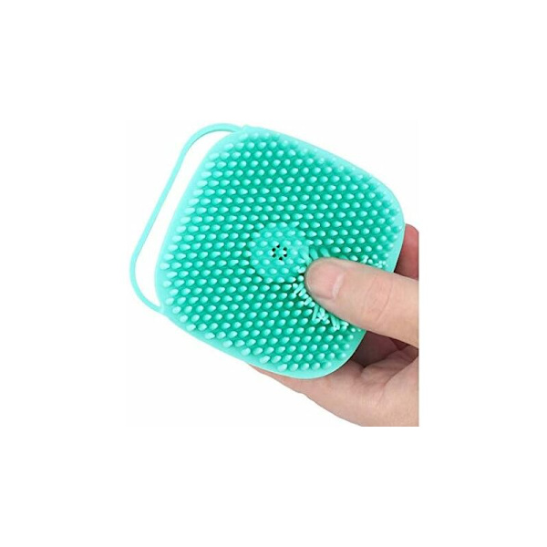 SiliCone kylpyharja vauvoille suihkumassaažiin lapsille ultrapehmeä puhdistusharja (vihreä)-