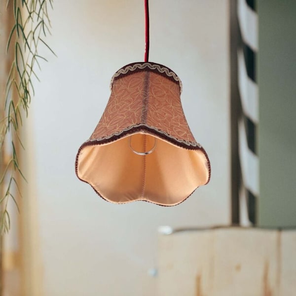 Stofskærm til lysekrone, stofskærm til klips på lampeskærm, tromleformet lampeskærm, pæreformet lampeskærm til gulvlampe 13 cm