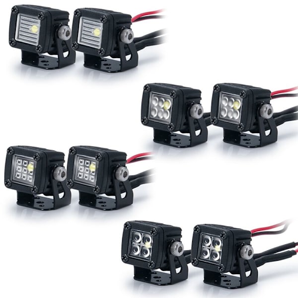 Muokatut ajovalot, valonheittimet, auton kattovalot, puskurin valot AXIAL SCX10 TRX4 TRX6 1/10 RC-autoon, C