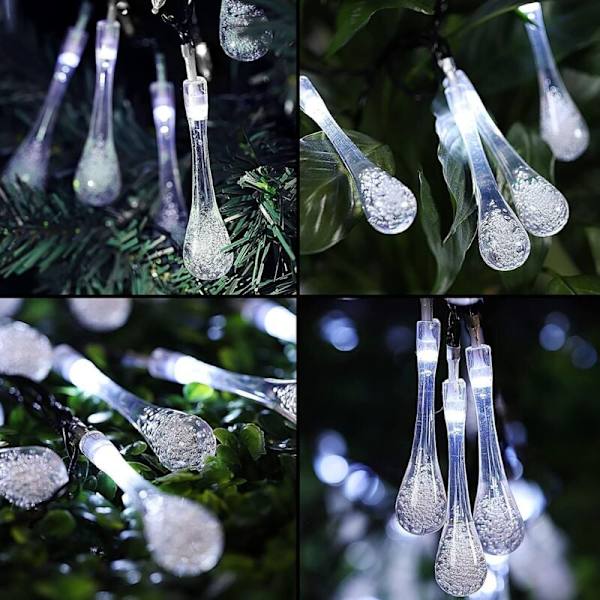 Jouluvalot, Joulu Ulkovalot Keijukaisvalot Kylmä Valkoinen 40LED 6.8m Vettä Tippa Sadepisara Valot Vedenpitävät Valot Koti Makuuhuoneen Koristelu