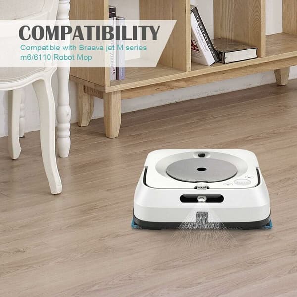 Sæt med 4 genanvendelige vaskbare mopper til Braava Jet M6134