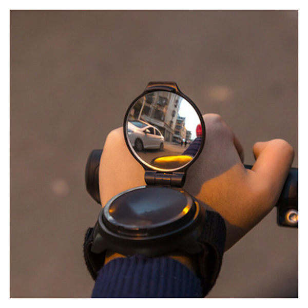 Cykel cykel cykel bagudkig spejl håndledsværn armbånd bag spejl, universel håndledsspejl, bærbar og 360° justerbar elektronisk racercykel